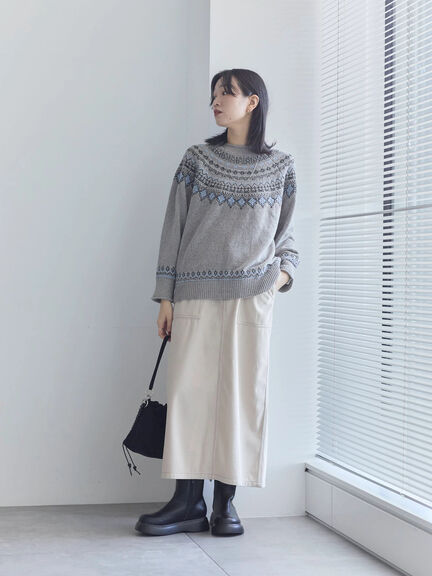 コーデュロイスカート（チャコールグレー/ブラウン/キナリ）｜Samansa Mos2 blue（サマンサモスモス ブルー）通販