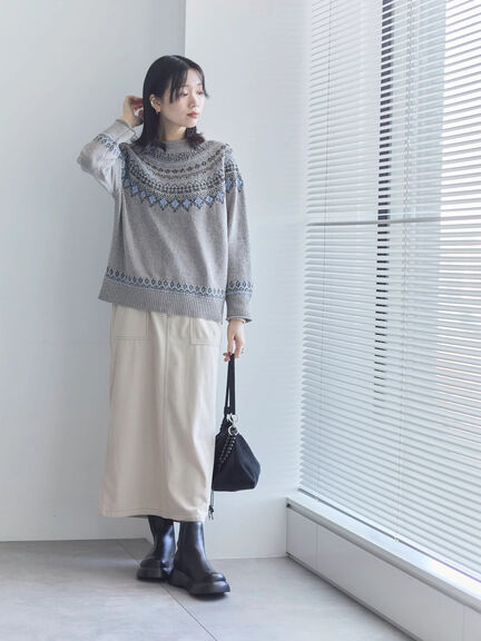 コーデュロイスカート（チャコールグレー/ブラウン/キナリ）｜Samansa Mos2 blue（サマンサモスモス ブルー）通販