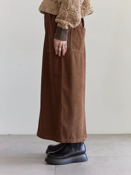 コーデュロイスカート（チャコールグレー/ブラウン/キナリ）｜Samansa Mos2 blue（サマンサモスモス ブルー）通販