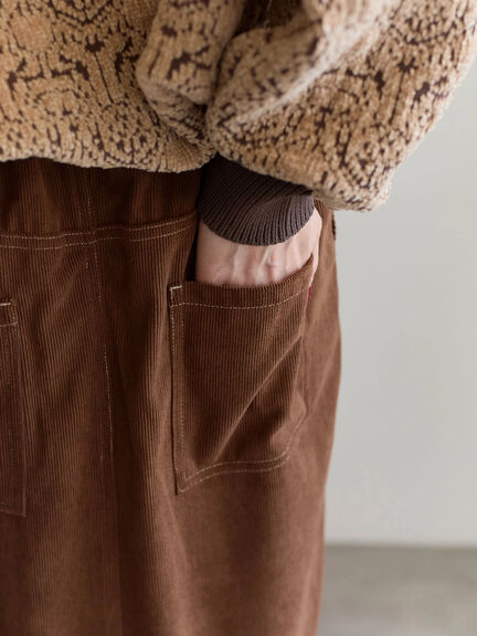 コーデュロイスカート（チャコールグレー/ブラウン/キナリ）｜Samansa Mos2 blue（サマンサモスモス ブルー）通販
