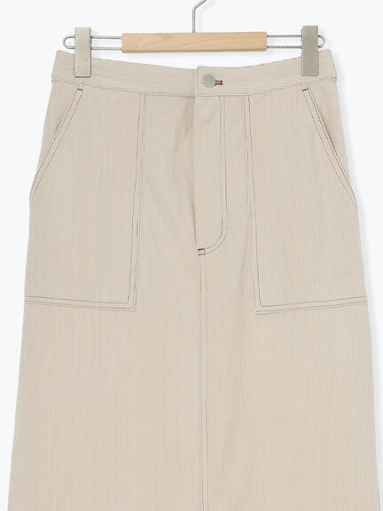 コーデュロイスカート（チャコールグレー/ブラウン/キナリ）｜Samansa Mos2 blue（サマンサモスモス ブルー）通販