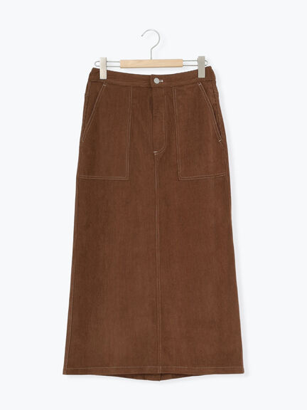コーデュロイスカート（チャコールグレー/ブラウン/キナリ）｜Samansa Mos2 blue（サマンサモスモス ブルー）通販