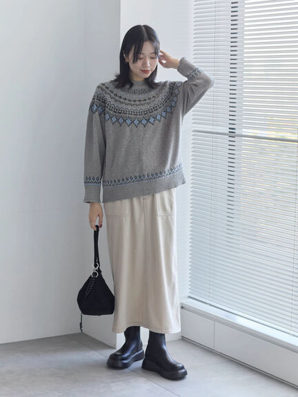 コーデュロイスカート（チャコールグレー/ブラウン/キナリ）｜Samansa Mos2 blue（サマンサモスモス ブルー）通販