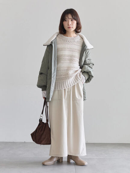 コーデュロイスカート（チャコールグレー/ブラウン/キナリ）｜Samansa Mos2 blue（サマンサモスモス ブルー）通販