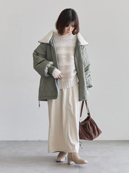 コーデュロイスカート（チャコールグレー/ブラウン/キナリ）｜Samansa Mos2 blue（サマンサモスモス ブルー）通販