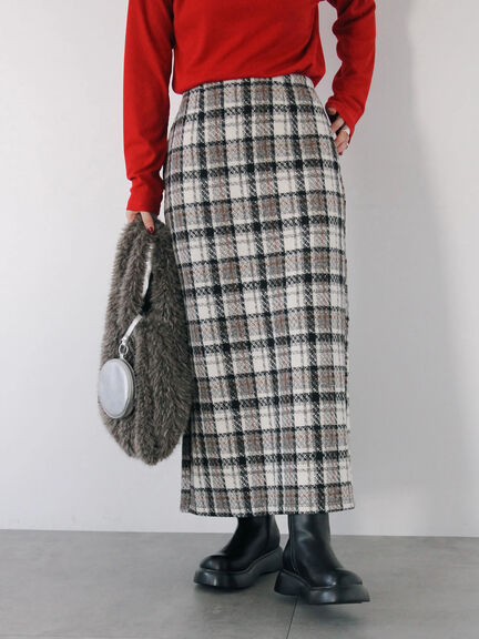 チェック柄スカート（ブラック/ベージュ/グリーン）｜Samansa Mos2 blue（サマンサモスモス ブルー）通販