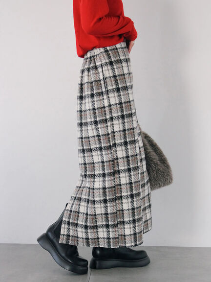 チェック柄スカート（ブラック/ベージュ/グリーン）｜Samansa Mos2 blue（サマンサモスモス ブルー）通販