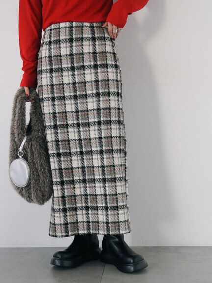 チェック柄スカート（ブラック/ベージュ/グリーン）｜Samansa Mos2 blue（サマンサモスモス ブルー）通販