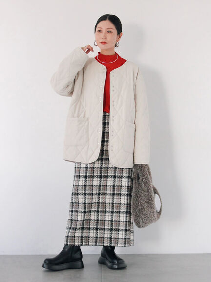 チェック柄スカート（ブラック/ベージュ/グリーン）｜Samansa Mos2 blue（サマンサモスモス ブルー）通販