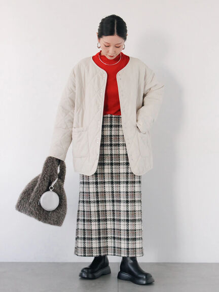 チェック柄スカート（ブラック/ベージュ/グリーン）｜Samansa Mos2 blue（サマンサモスモス ブルー）通販