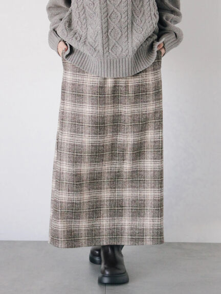 チェック柄スカート（ブラック/ベージュ/グリーン）｜Samansa Mos2 blue（サマンサモスモス ブルー）通販