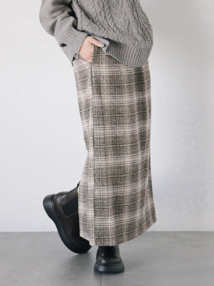 チェック柄スカート（ブラック/ベージュ/グリーン）｜Samansa Mos2 blue（サマンサモスモス ブルー）通販