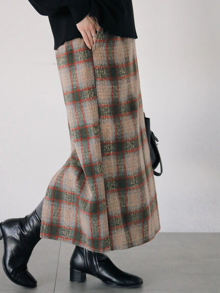 チェック柄スカート（ブラック/ベージュ/グリーン）｜Samansa Mos2 blue（サマンサモスモス ブルー）通販