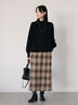 チェック柄スカート（ブラック/ベージュ/グリーン）｜Samansa Mos2 blue（サマンサモスモス ブルー）通販