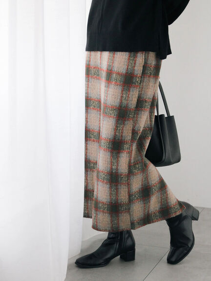 チェック柄スカート（ブラック/ベージュ/グリーン）｜Samansa Mos2 blue（サマンサモスモス ブルー）通販