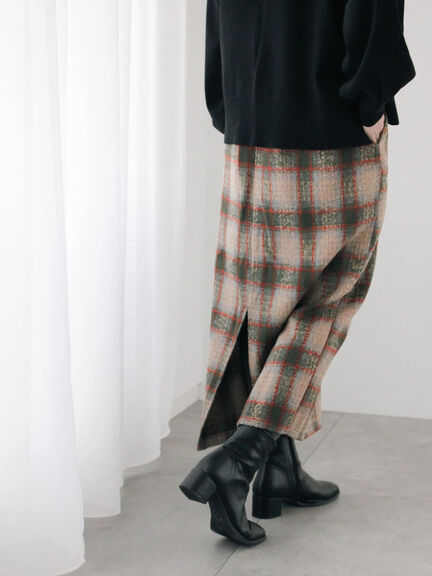 チェック柄スカート（ブラック/ベージュ/グリーン）｜Samansa Mos2 blue（サマンサモスモス ブルー）通販