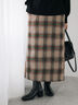 チェック柄スカート（ブラック/ベージュ/グリーン）｜Samansa Mos2 blue（サマンサモスモス ブルー）通販