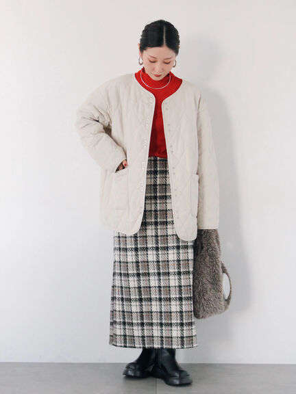 チェック柄スカート（ブラック/ベージュ/グリーン）｜Samansa Mos2 blue（サマンサモスモス ブルー）通販