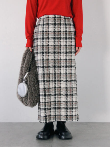 チェック柄スカート（ブラック/ベージュ/グリーン）｜Samansa Mos2 blue（サマンサモスモス ブルー）通販