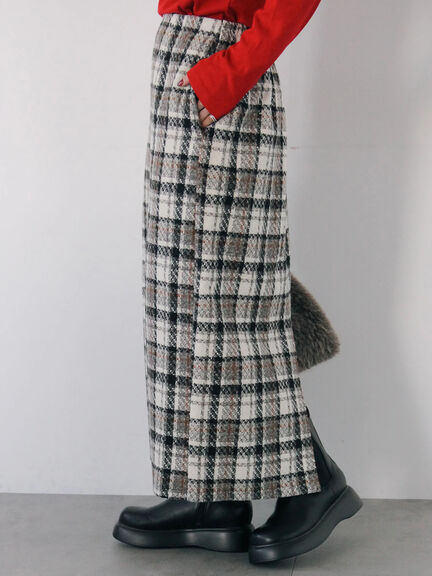 チェック柄スカート（ブラック/ベージュ/グリーン）｜Samansa Mos2 blue（サマンサモスモス ブルー）通販