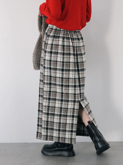 チェック柄スカート（ブラック/ベージュ/グリーン）｜Samansa Mos2 blue（サマンサモスモス ブルー）通販