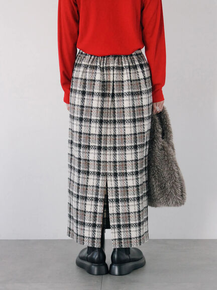 チェック柄スカート（ブラック/ベージュ/グリーン）｜Samansa Mos2 blue（サマンサモスモス ブルー）通販