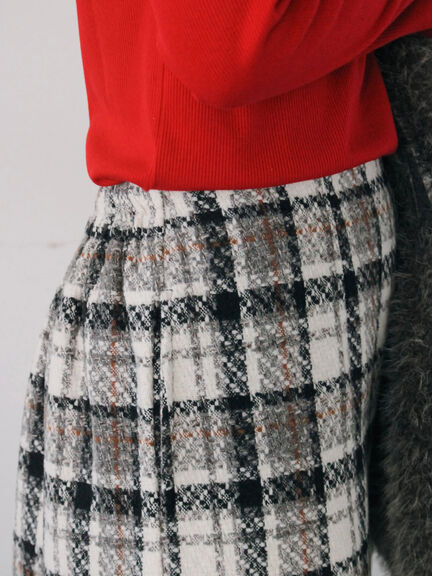 チェック柄スカート（ブラック/ベージュ/グリーン）｜Samansa Mos2 blue（サマンサモスモス ブルー）通販