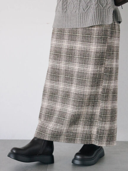 チェック柄スカート（ブラック/ベージュ/グリーン）｜Samansa Mos2 blue（サマンサモスモス ブルー）通販