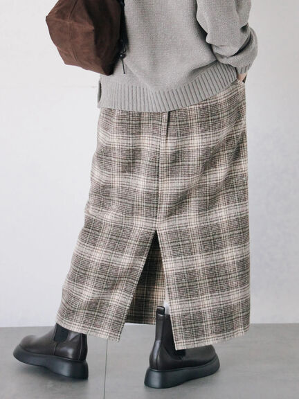 チェック柄スカート（ブラック/ベージュ/グリーン）｜Samansa Mos2 blue（サマンサモスモス ブルー）通販