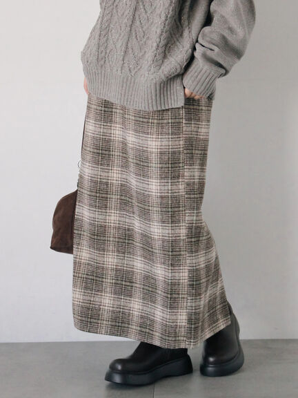 チェック柄スカート（ブラック/ベージュ/グリーン）｜Samansa Mos2 blue（サマンサモスモス ブルー）通販