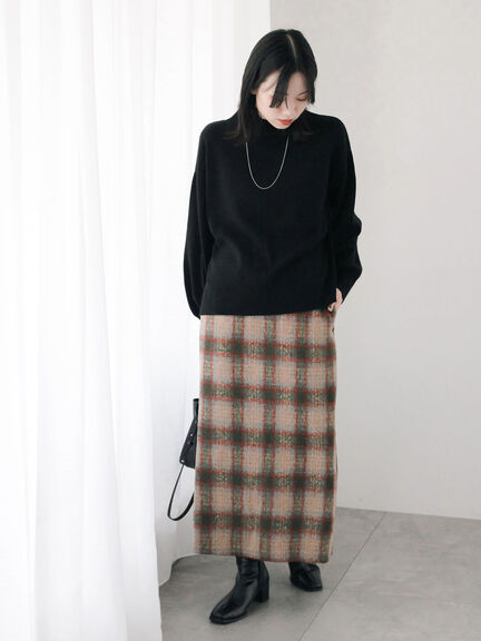 チェック柄スカート（ブラック/ベージュ/グリーン）｜Samansa Mos2 blue（サマンサモスモス ブルー）通販