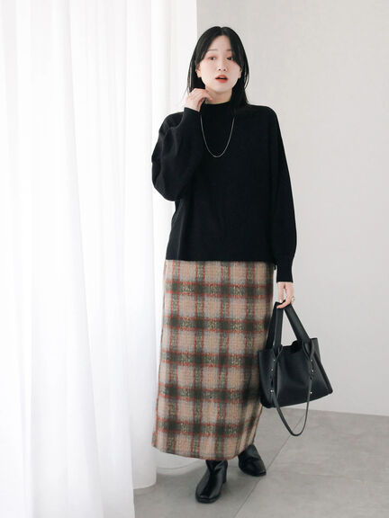 チェック柄スカート（ブラック/ベージュ/グリーン）｜Samansa Mos2 blue（サマンサモスモス ブルー）通販