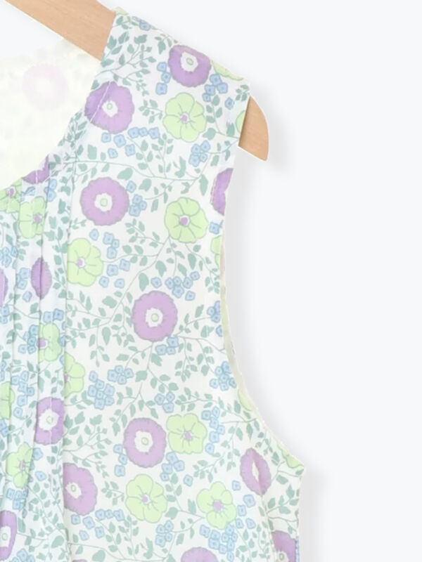 セール 花柄ピンタックノースリーブワンピース ピンク グリーン ワンピース Samansa Mos2 Lagom サマンサモスモス ラーゴム 公式通販
