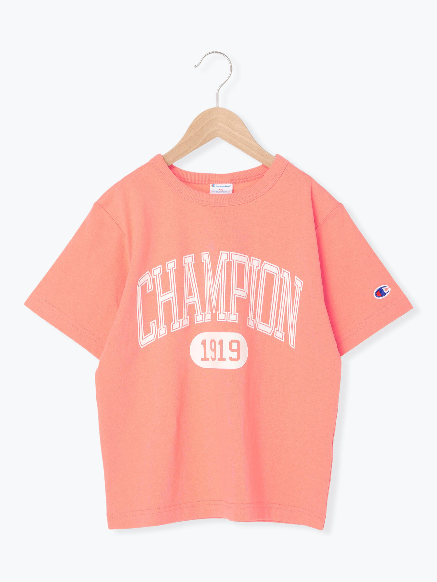Champion】ロゴプリントTシャツ（オフホワイト/オレンジ/ミント 