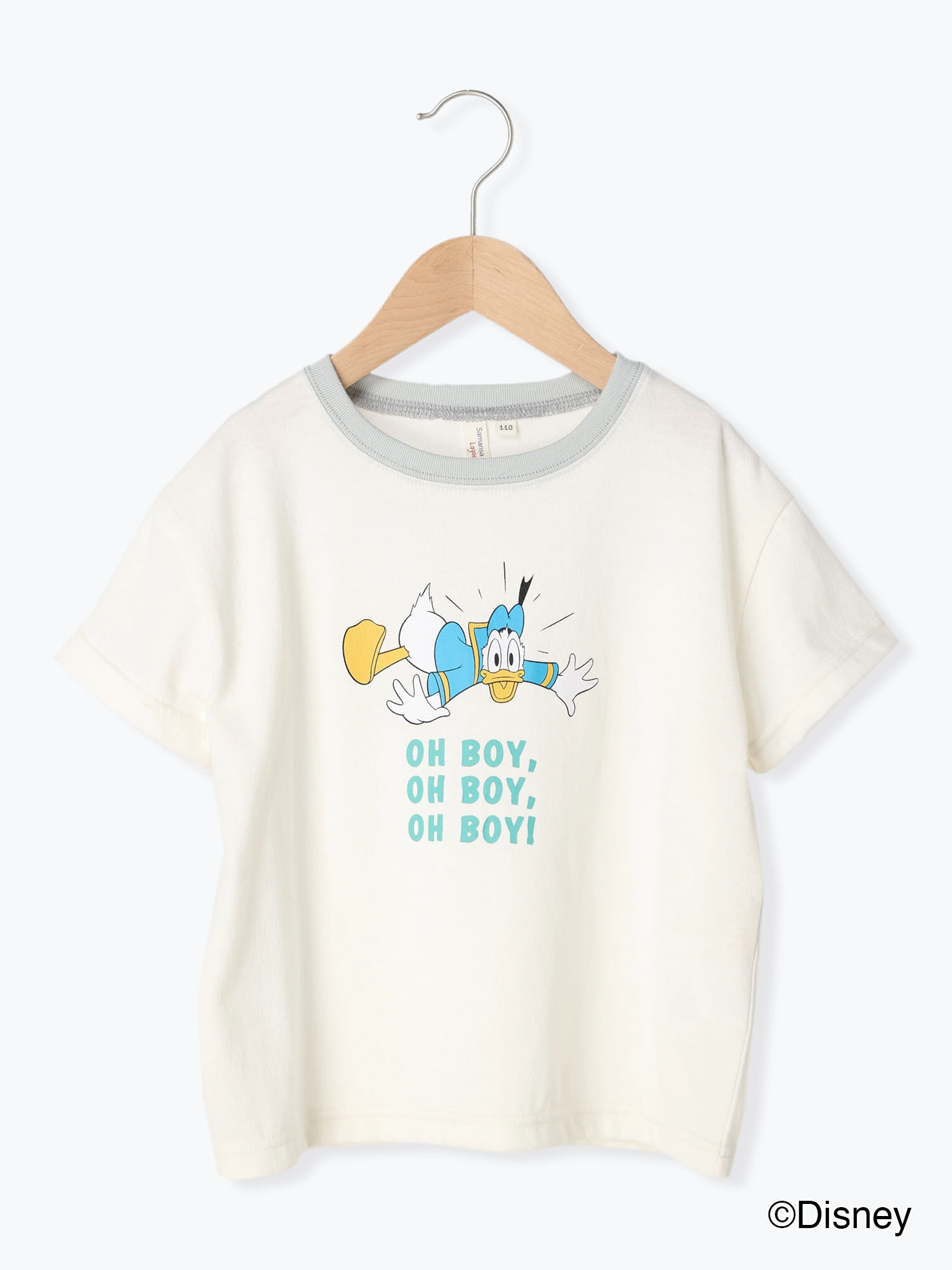 セール Disney ドナルド リンガーtシャツ オフホワイト ライトベージュ トップス カットソー Samansa Mos2 Lagom Kids サマンサモスモス ラーゴム 公式通販