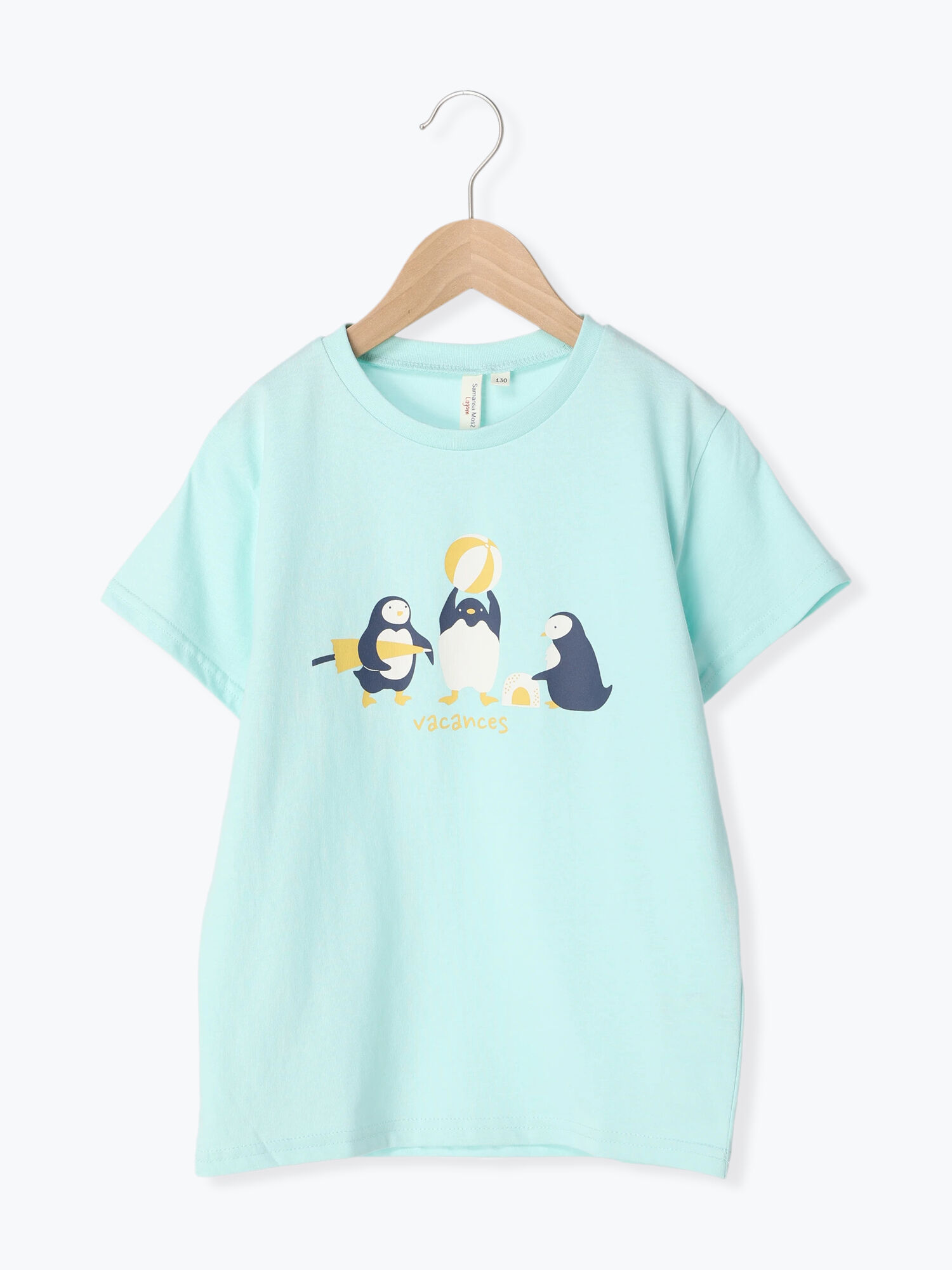 セール】 ペンギンプリントTシャツ（ミント/ラベンダー/トップス/T