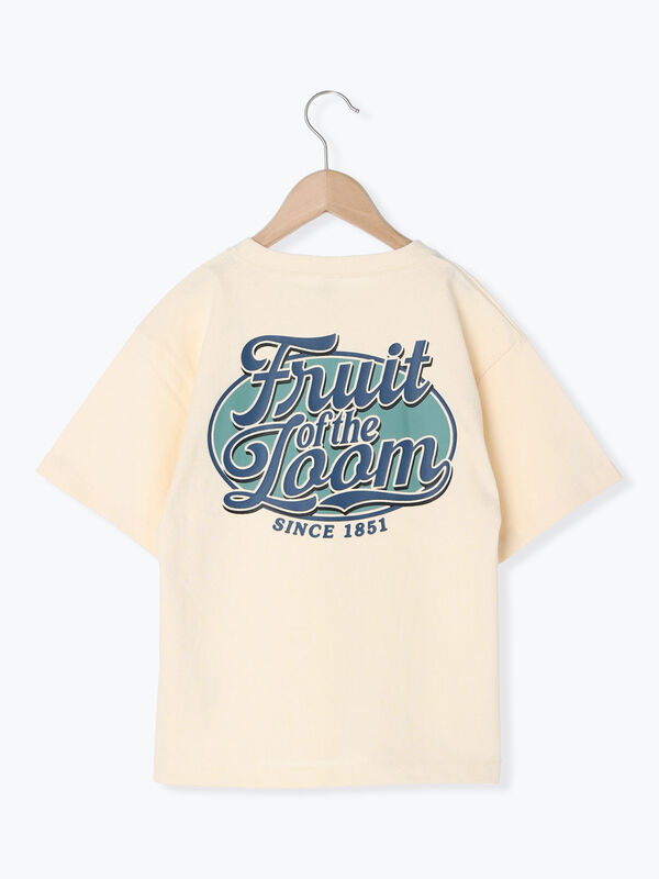 セール】 【FRUIT OF THE LOOM】バックプリントTシャツ（ブルー/キナリ