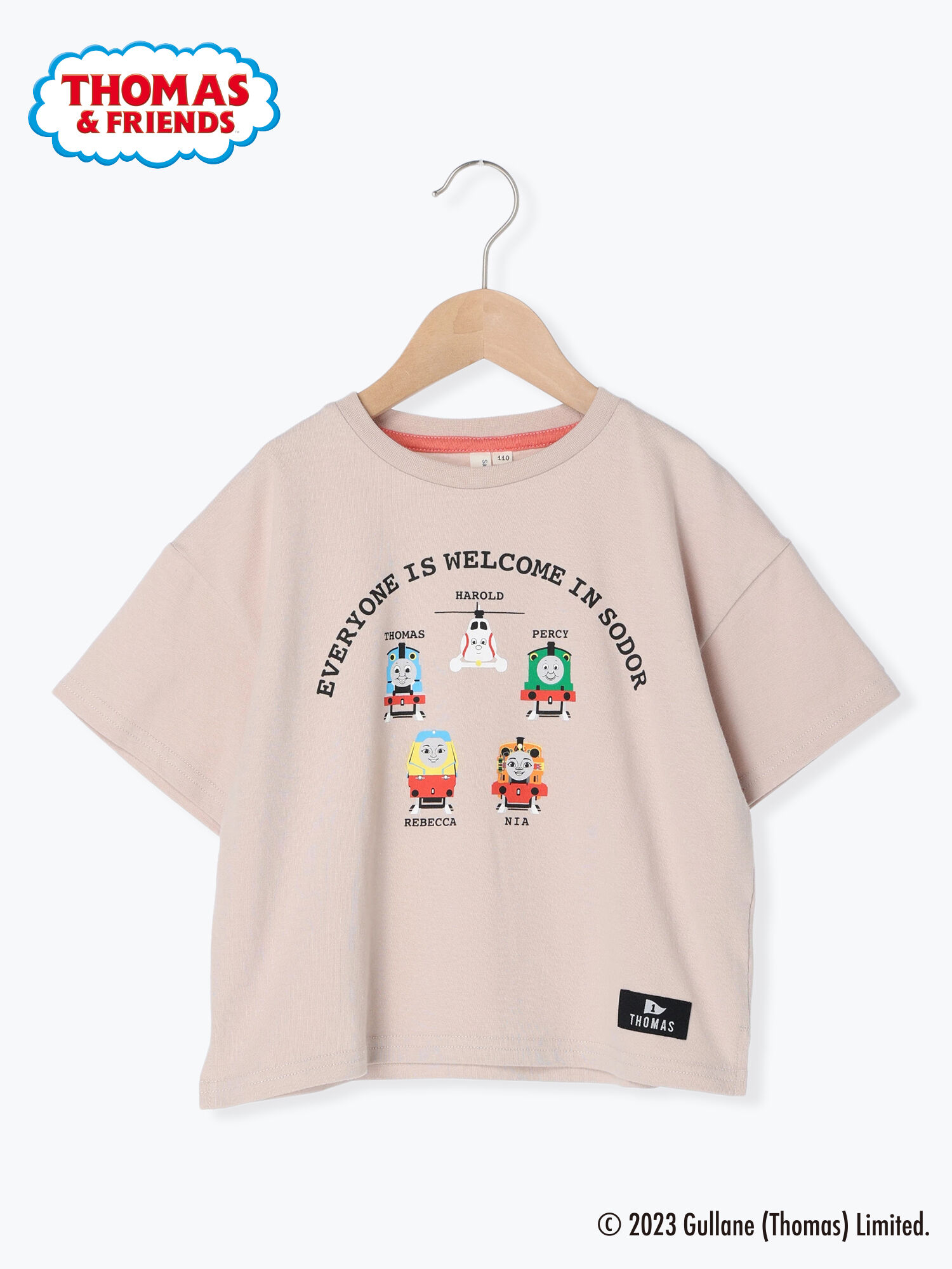 セール】 【きかんしゃトーマス】プリントTシャツ（ライトベージュ