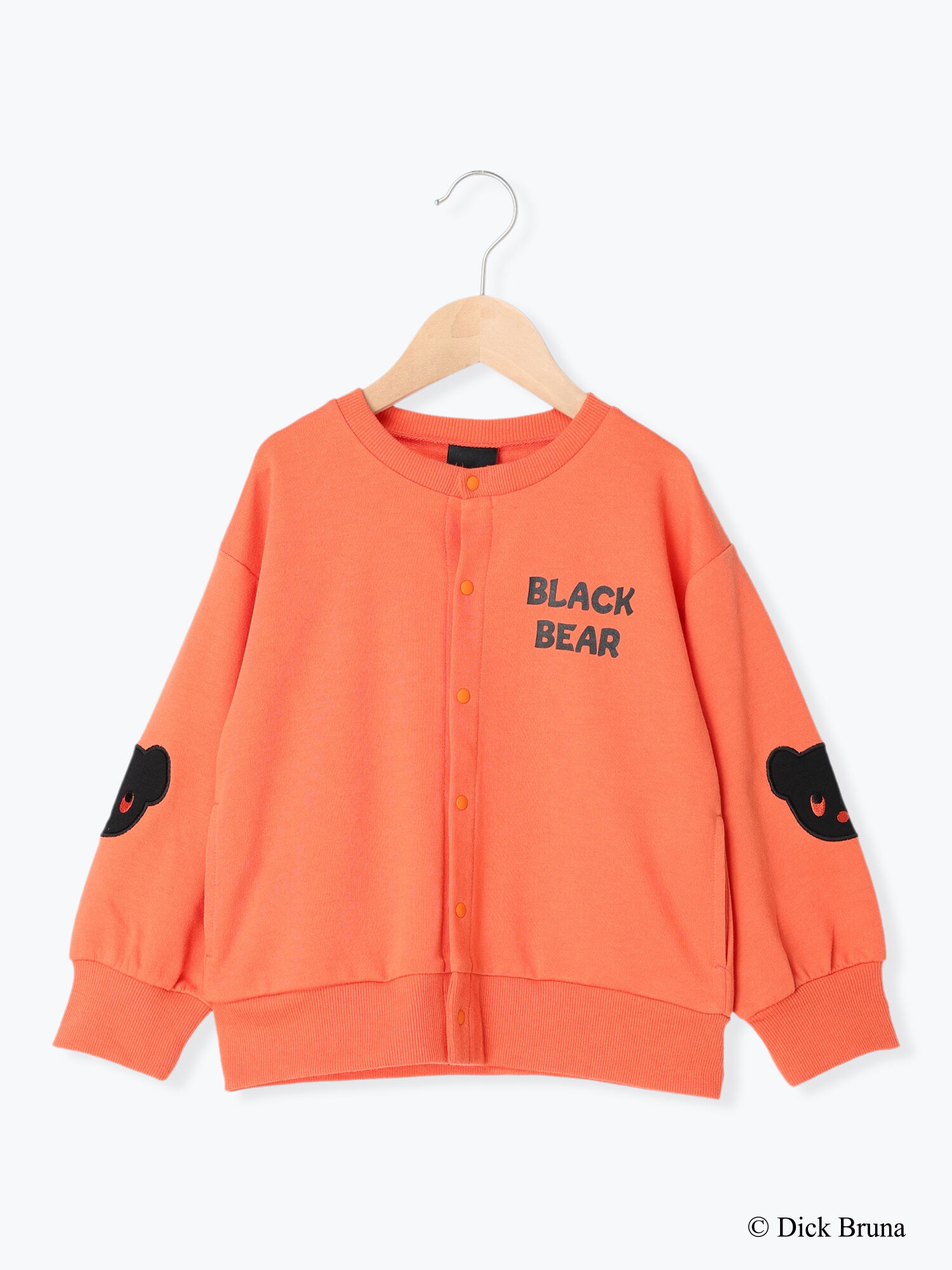 【セール】 【BLACK BEAR】ミニ裏毛カーディガン（オレンジ