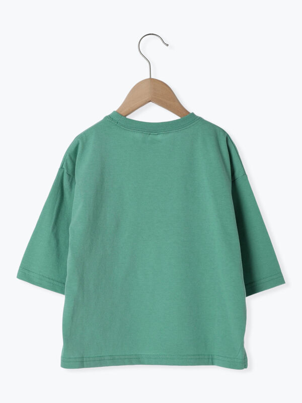 7分袖フットボールTシャツ（グリーン/キナリ/トップス/Tシャツ