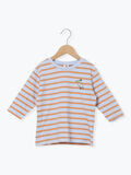 【吸水速乾】ペリカン刺繍ボーダー7分袖Tシャツ（サックスブルー）｜Samansa Mos2 Lagom（KIDS）（サマンサモスモス ラーゴム）通販