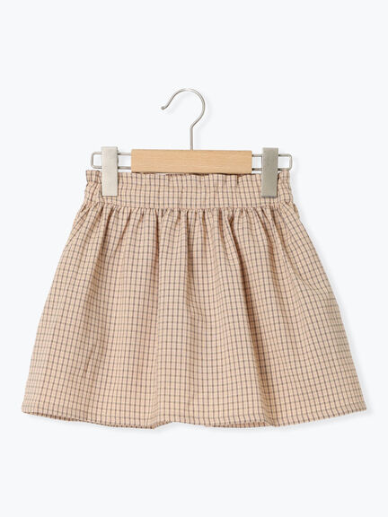 セール】 チェック柄ギャザースカパン（ピンク/ミント/ボトムス