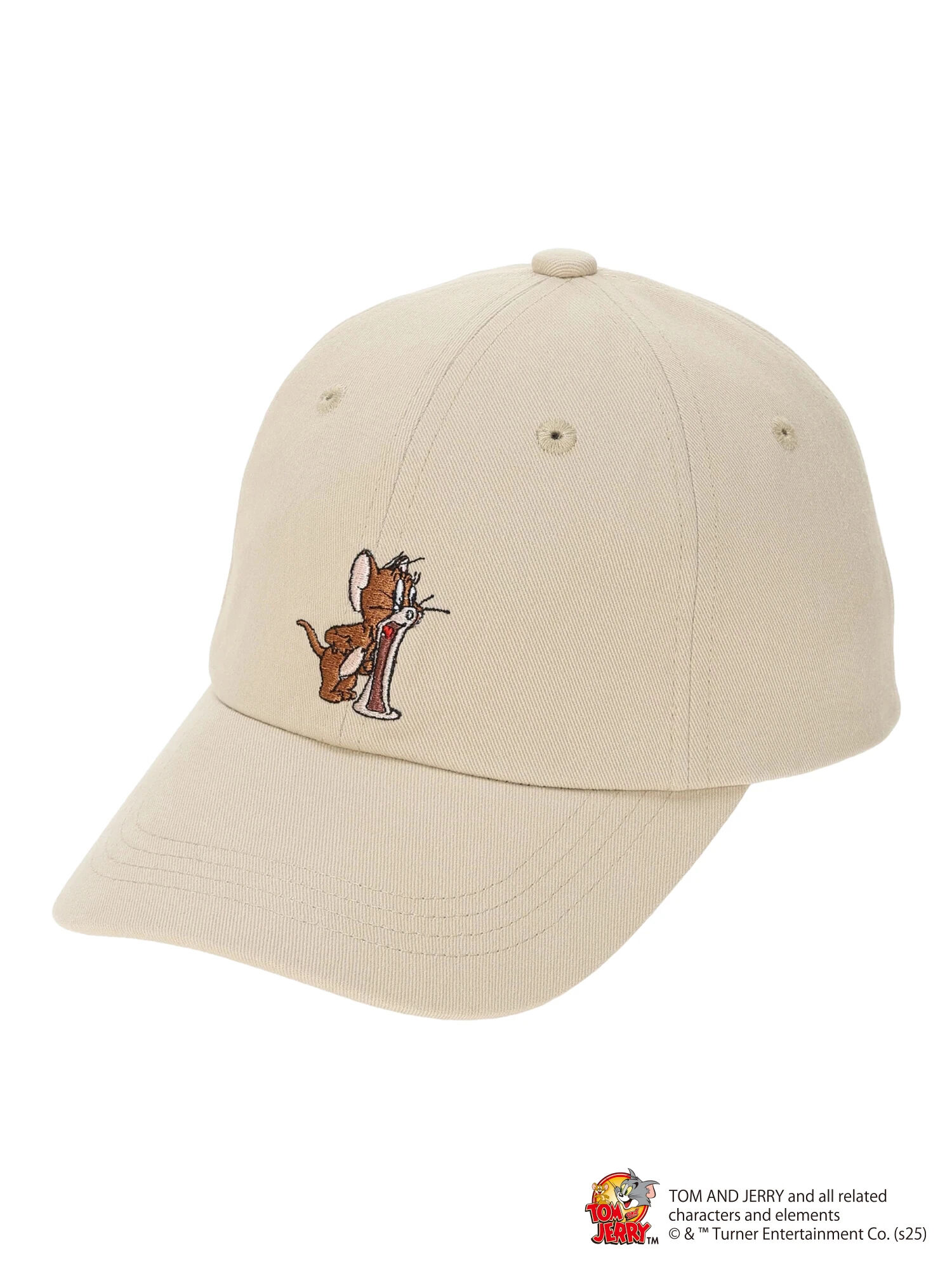 セール】 【トムとジェリー】刺繍CAP（ベージュ/ブルー