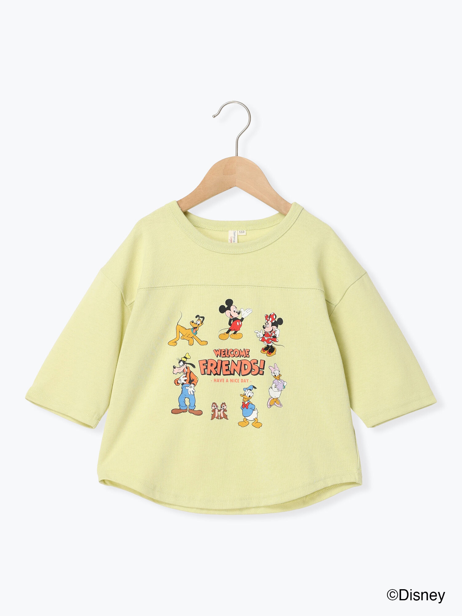 L'Appartement DEUXIEME CLASSE - L'Apprtement アパルトモン×ミッキーコラボ七分袖Tシャツ L'Apprtement アパルトモン×ミッキーコラボ七分袖Tシャツ（L