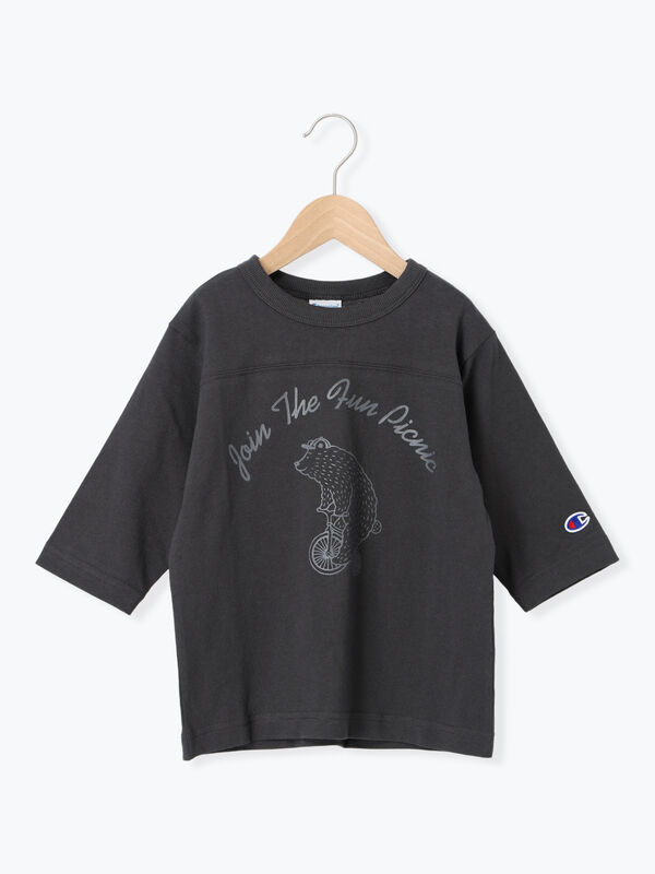 【Champion別注】クマプリント7分袖Tシャツ（チャコールグレー/キナリ）｜Samansa Mos2 Lagom（KIDS）（サマンサモスモス ラーゴム）通販