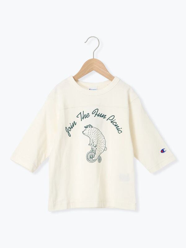 【Champion別注】クマプリント7分袖Tシャツ（キナリ）｜Samansa Mos2 Lagom（KIDS）（サマンサモスモス ラーゴム）通販