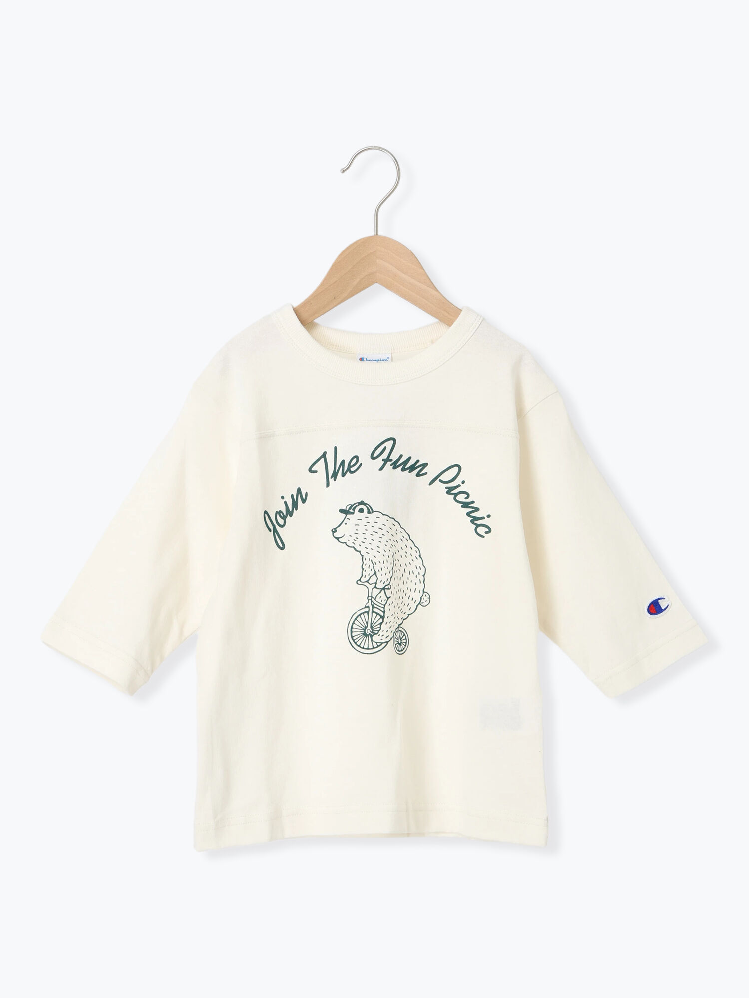セール】 【Champion別注】クマプリント7分袖Tシャツ