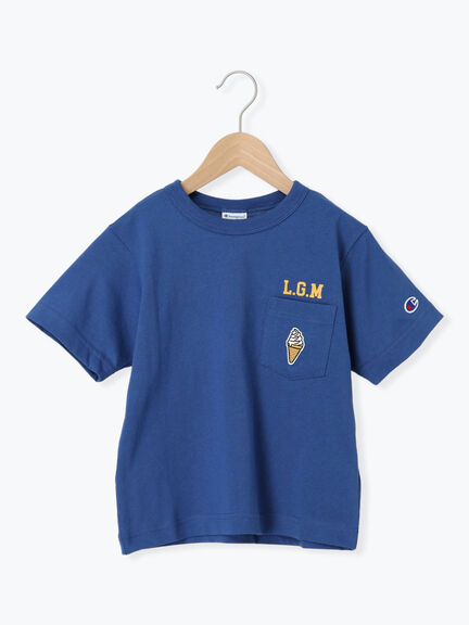 ちむだん商品② セール】 【Champion別注】ポケット付き半袖Tシャツ（ホワイト/ブルー