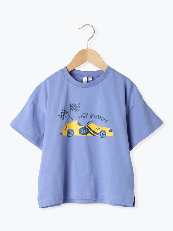 【吸水速乾】レースカープリントTシャツ（ブルー）｜Samansa Mos2 Lagom（KIDS）（サマンサモスモス ラーゴム）通販