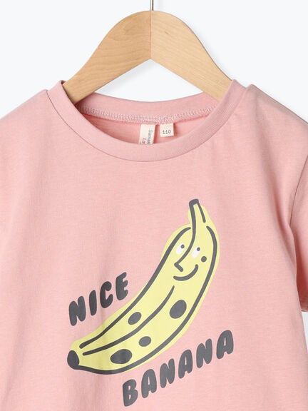 【吸水速乾】バナナプリントTシャツ（ピンク/ブルー）｜Samansa Mos2 Lagom（KIDS）（サマンサモスモス ラーゴム）通販